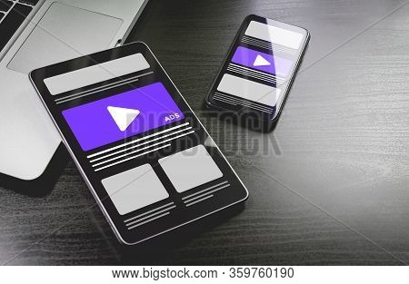 Programmatic Native Advertising - Online Targeting, Ads Marketing Strategy. Advertising Media Banner