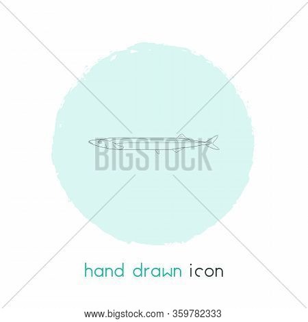 Saury Icon Line Element. Vector Illustration Of Saury Icon Line Isolated On Clean Background For You