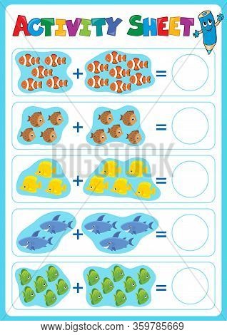 Activity Sheet Topic Image 5 - Eps10 Vector Picture Illustration.