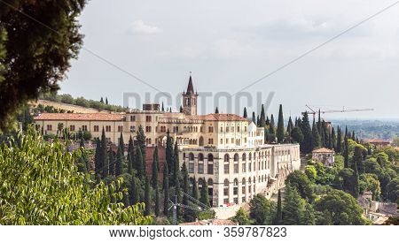 View Of The Istituto Sorelle Della Sacra Famiglia From The Observation Point Punto Panoramico Castel