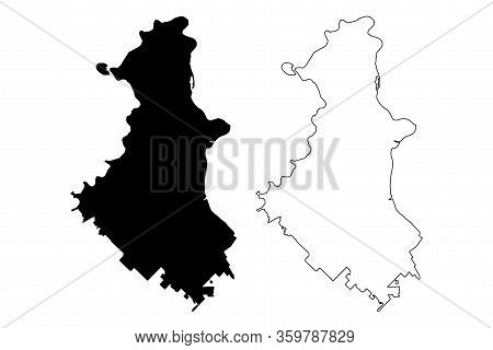 Angarsk City (russian Federation, Russia, Irkutsk Oblast) Map Vector Illustration, Scribble Sketch C