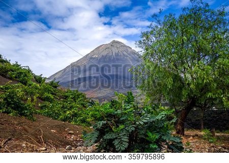 Pico Do Fogo Volcano In Cha Das Caldeiras, Cape Verde