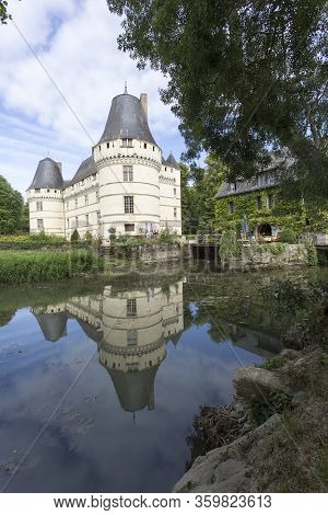 Loire Valley, France - August 11, 2016: The Chateau De L'islette, France. This Renaissance Castle Is
