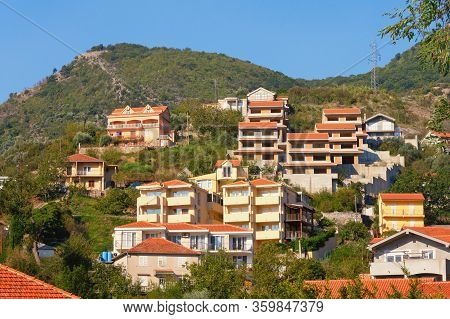 Picturesque Mediterranean Village On Side Of Mountain. Montenegro, Kamenari Village