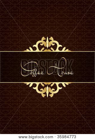 Copertura di decorativi coffe house menu