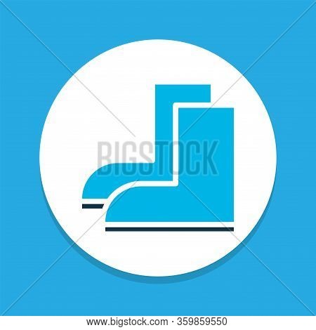 Gardening Shoes Icon Colored Symbol. Premium Quality Isolated Galoshes Element In Trendy Style.