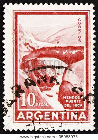 Frimærke Argentina 1960 Inca bro, Mendoza