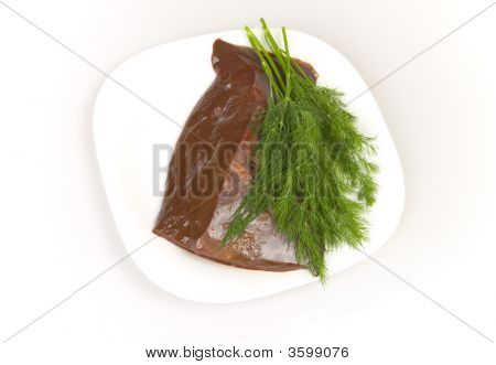 Naudan maksa tillillä valkoinen kilpi