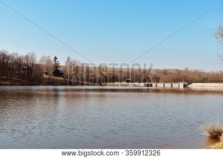 Spring Walk To The Lake In The Czech Republic.