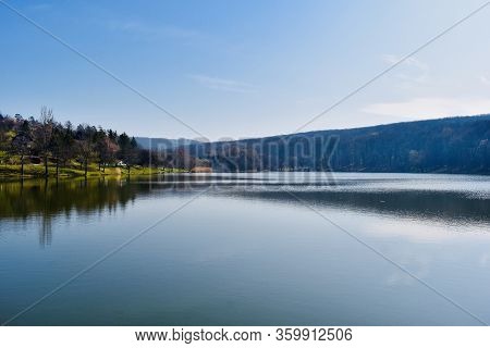 Spring Walk To The Lake In The Czech Republic.