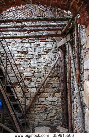Lipowiec Castle Babice Poland View From Inside