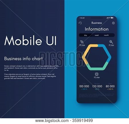 Mobile Application Interface. Ui Design, Vector Illustration