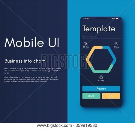 Mobile Application Interface. Ui Design, Vector Illustration