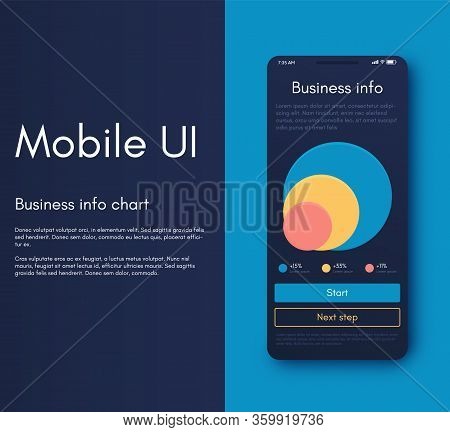 Mobile Application Interface. Ui Design, Vector Illustration