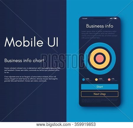 Mobile Application Interface. Ui Design, Vector Illustration