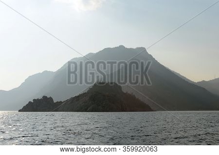 Turkish Island Of Ciftlik In The Aegean Sea