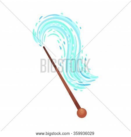 Fairy Stick With Sparkling Glow For Magic Enchantment Vector Illustration