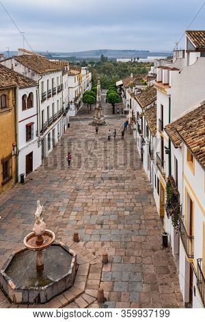 Cordoba, Spain - October 31, 2019: Square Of Colt, Plaza Del Potro In Cordoba, Spain. Plaza Del Potr