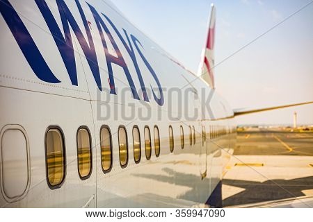 Johannesburg, South Africa - May 08, 2012: British Airways Boeing 747-400 Parked On The Tarmac At An