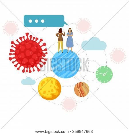 Two Medical Scientists And A Bottle Of Medication
