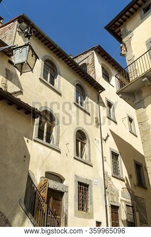 Old Typical Street Of Anghiari, Historic City In Arezzo Province, Tuscany, Italy