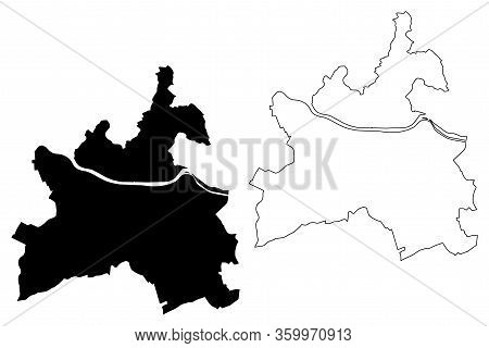 Maribor City (republic Of Slovenia) Map Vector Illustration, Scribble Sketch City Of Maribor Map