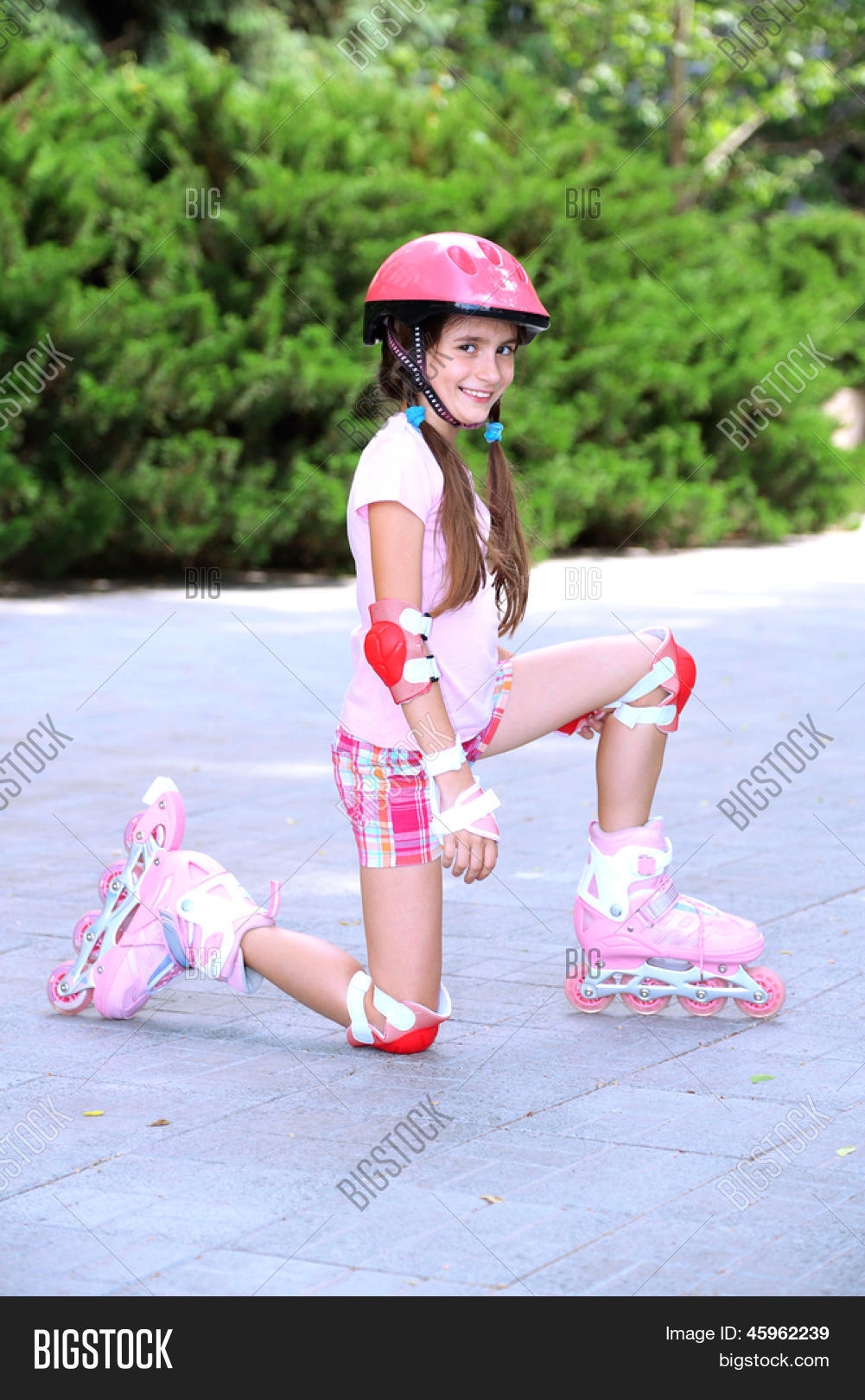 Little Girl Roller Image & Photo (Free Trial) Bigstock