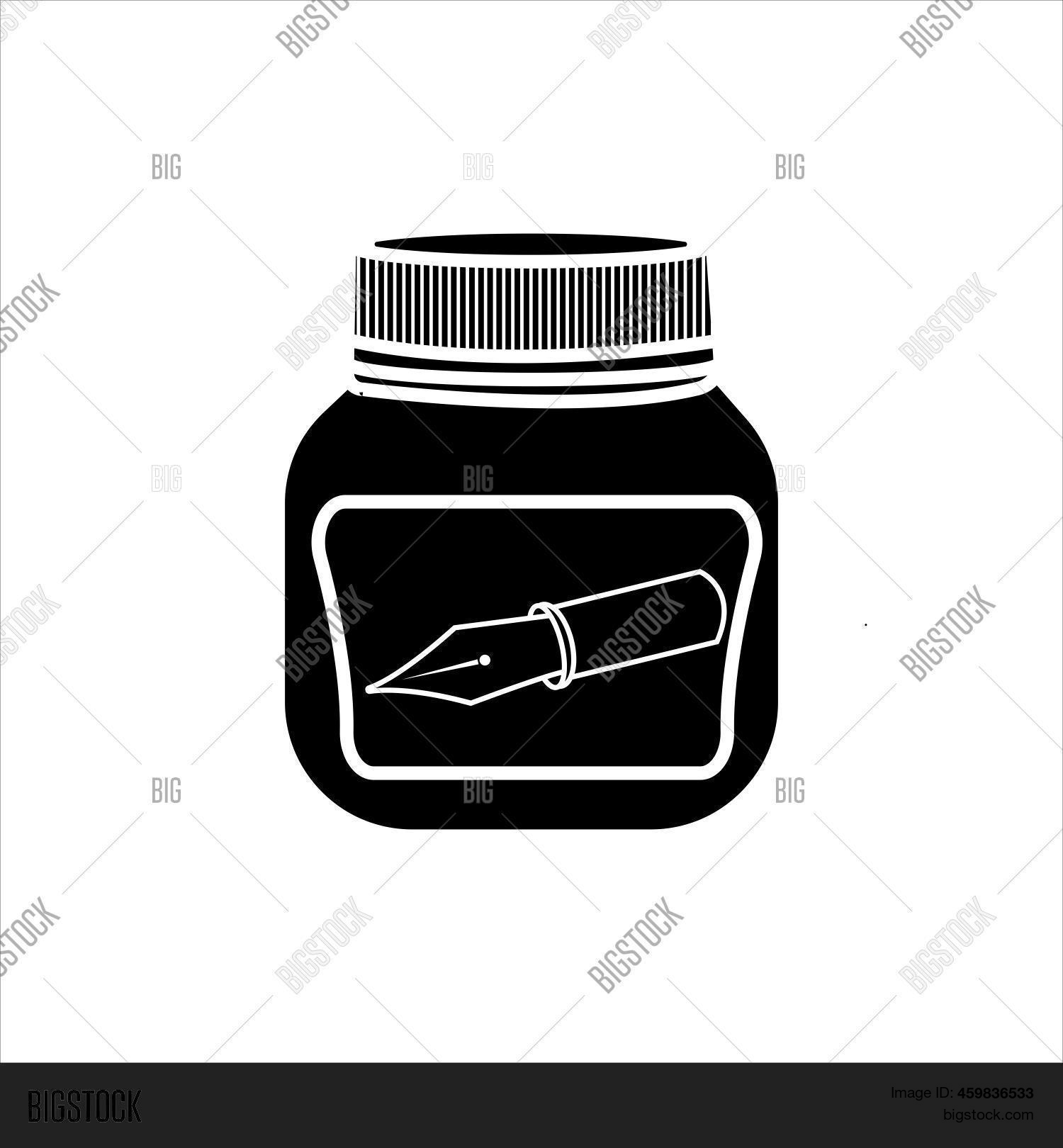 Silhouette Ink Pot Vector & Photo (Free Trial) Bigstock