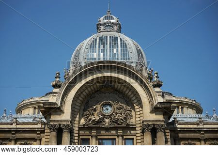 Bucharest, Romania - July 29, 2022: The Cec Palace, Built Between 1897 And 1900, Located On Victory 