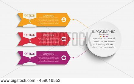 Presentation Business Abstract Background Infographic Template With 3 Step
