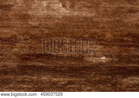 Travertine Noche Background, Texture In Brown Color For Design Project.