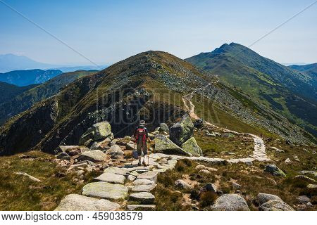 Senior Man Trekking In Low Tatras Slovakia