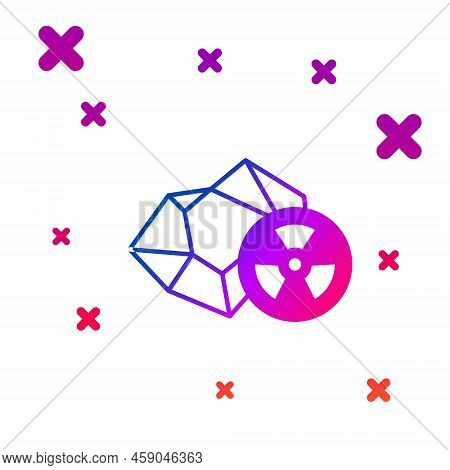Color Radioactive Icon Isolated On White Background. Radioactive Toxic Symbol. Radiation Hazard Sign