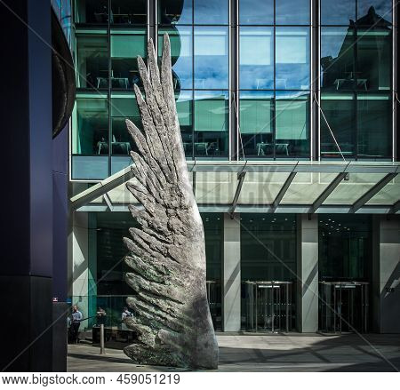 London, Uk, July 2022, View Of The City Wing In The City Of London On A Summer Day