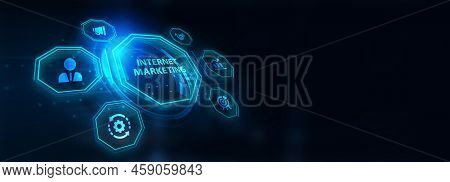 Internet Marketing Digital Online Advertising Automation. Business, Technology, Internet And Network
