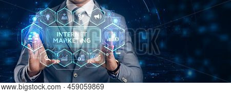 Internet Marketing Digital Online Advertising Automation. Business, Technology, Internet And Network