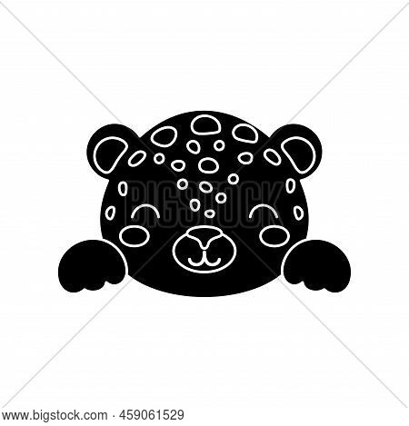 Cute Scandinavian Cheetah Head. Animal Face For Kids T-shirts, Wear, Nursery Decoration, Greeting Ca
