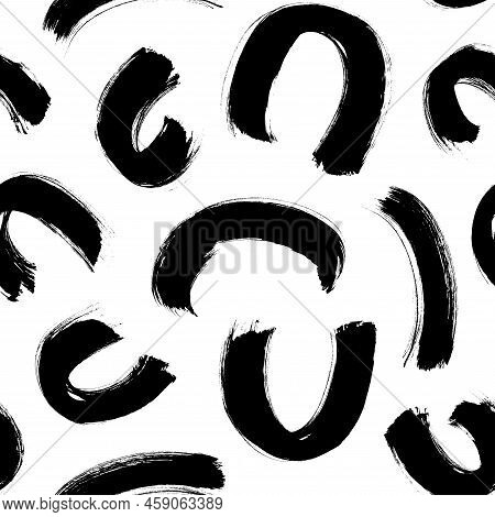 Seamless Pattern With Hand Drawn Semi Circles