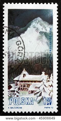 Postage Stamp Poland 1972 Mountain Lodge, Hala Gasienicowa