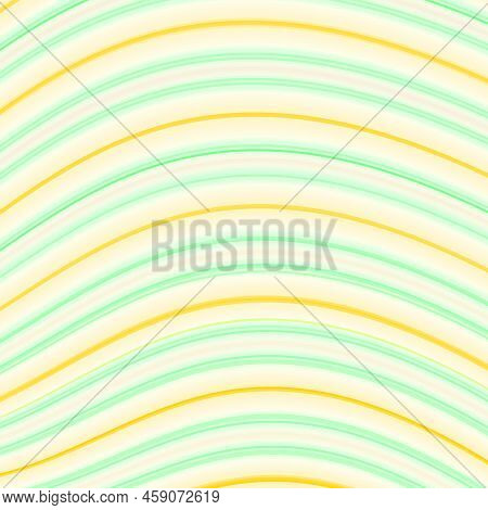 Light Green, Yellow Curved Stripes. Multicolored Pinstripe Pattern. Smooth Gradient, Blur Effect. Th
