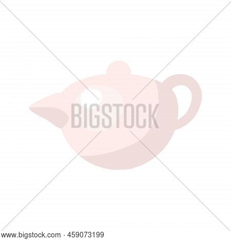 Elegant Teapot Semi Flat Color Vector Object