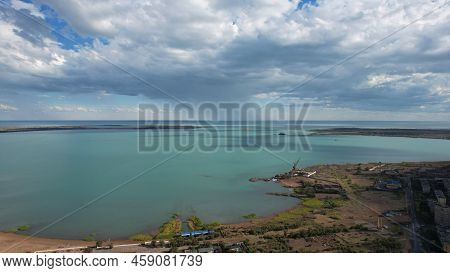 Drone View Of Bertys Bay, Lake Balkhash