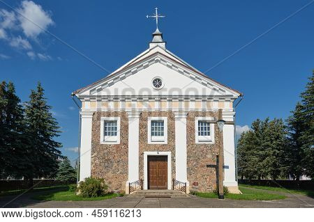 Old Ancient Catholic Church Of Saint Michael The Archangel In Porozovo, Grodno Region, Belarus.
