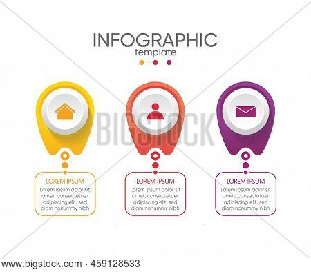 Process Infographic  Business Template For Abstract Background  Design