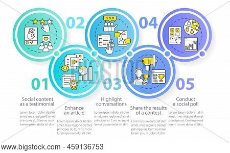 Media Embeddedness Use Methods Circle Infographic Template. Social Content. Data Visualization With 