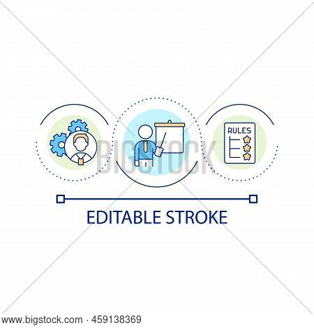 Workflow Organization Loop Concept Icon. Corporate Rules For Employees. Business Process Abstract Id