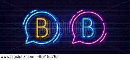 Initial Letter B Icon. Neon Light Line Effect. Line Typography Character Sign. Large First Font Lett