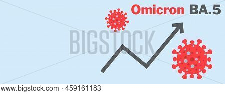 Omicron Variant Ba.5. The Arrow Shows A Dramatic Increase In Disease. 