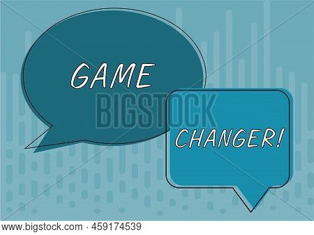 Hand Writing Sign Game Changer. Word For Sports Data Scorekeeper Gamestreams Live Scores Team Admins