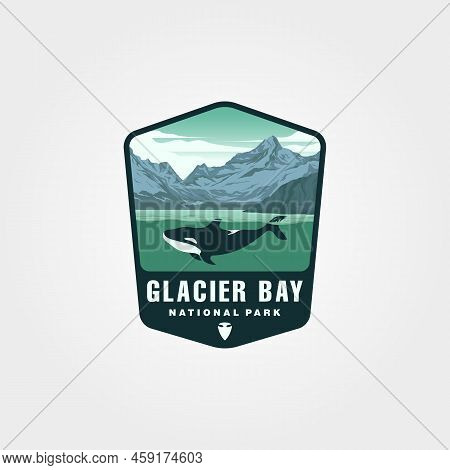 Glacier Bay National Park Vector Patch Logo Symbol Illustration Design